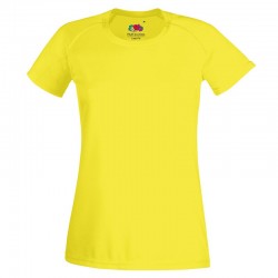 Plain tee Lady-fit performance FRUIT of the LOOM 140 GSM
